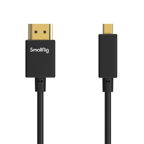 SmallRig ハイスピードHDMI ケーブル 極細 プロビデオ用 Micro HDMI to Full HDMIケーブル (35cm)-3042B