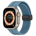 磁気バックルデザインウォッチバンドコンパチブル Apple Watch バンド 38mm 40mm 41mm 42mm 44mm 45mm 46mm 49mm、防水スポーツ調整可能で快適なソフトシリコンブレスレット iWatch Ultra シリーズ10 9 8 7