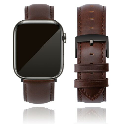 CORROPELLE 互換品 時計バンド Apple Watchー用 バンド レザー ベルト 49mm 46mm 45mm 44mm 42mm 高級 革 エレガント 交換ベルト コンパチブル iWatch シリーズ 10 9 8 7 6 5 4 3 2 1 SE2/1 Ultra2/1 に全機種対応 男