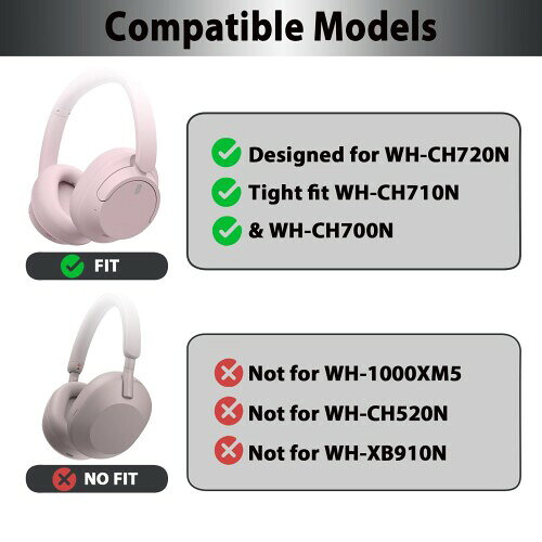 WH-CH720N 交換用イヤーパッドクッション Sony WH-CH710N、WH-CH720N、WH-CH700N ...