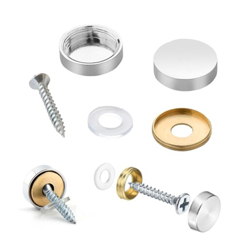 Wopanxye 8個入り 飾りビス 化粧ビス 鏡止め 銅製 化粧鏡キャップ ねじ装飾キャップ ビス用キャップ 表..