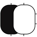 Selens 楕円背景パネル 100 x 150cm ブラック/ホワイト 2-in-1 クロマキー背景 リバーシブル 折り畳み可能 スタジオ背景 スクリーンシート 背景布 写真撮影用