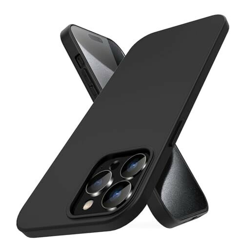 iPhone15pro ケース マット ブラック スマホケース15プロ 黒 ケース 米軍規格 軽量 超薄型 いphone15pro ケース TPU マット感 ほこりが付かない 滑り止め アイフォン15pro 6.1インチ專用 スマホケー