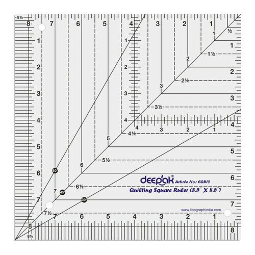 正方形 キルト デザイン クラフト キルティング 定規 テンプレート 8.5 x 8.5インチ