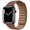 HEYOZURY Apple Watch バンド に対応 レザー マグネチック 磁気 革 アップルウォッチバンドに対応 45mm 44mm 41mm 40mm 49mm 強力な磁気閉鎖により レザー 交換用ストラップ、互換性iwatch Series 9 8 7 6 SE