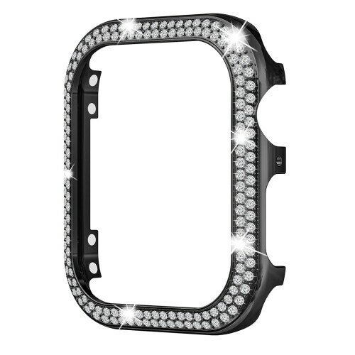 NINKI 適応Apple Watch 保護 ケース 44mm Series SE2023 SE2 6 5 4 SE iWatch 合金バンパー ダブルダイヤモンド ピカピカ 耐久性 四角保護 衝撃防止 ケース アップルウォッチ シリーズ6 5 4 SE SE2 SE2023 カバ
