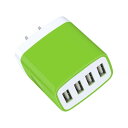 usbコンセント usb 充電器 acアダプター 4ポート 同時充電 24W/4.8A 急速充電器 PSE認証済み 携帯スマホ充電器 アンドロイド充電器 充電アダプター