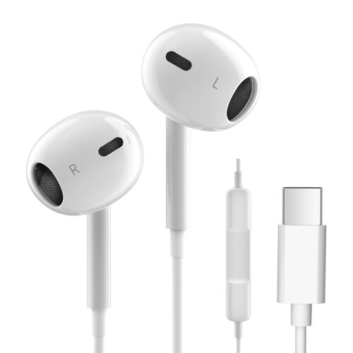 タイプc イヤホン TYPE-Cイヤホン 有線 USB-Cイヤホン有線 TPYE-Cジャック HIFI音質 音量調整 重低音 ノイズキャンセリング マイク付き 通話可能 ハイレゾ クリア通話 音量調節 ステレオイヤ