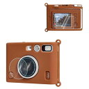 VOVMOEYA シリコンケース+強化ガラススクリーン保護フィルム+PET製レンズプロテクター For FUJIFILM Instax Mini Evo、チェキ...