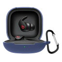 BUITFOU Beats Fit Pro ケース Beats Fit Pro 保護カバー Beats Fit Pro ケース 柔らかい シリコン製 落下防止 キズ防止 耐衝撃 防塵 軽量 装着充電可能 カラビナ付き 紛失防止(ブルー)