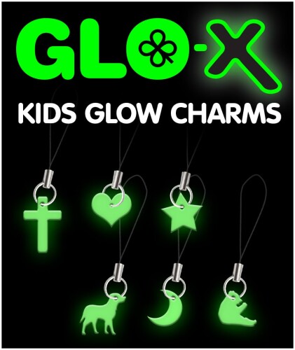 GLO-X-Glow in The Dark Cellphone Charm - Keychain for Women and Men Works with All Smartphones and Tablets Including iPhone and Galaxy Most Cases