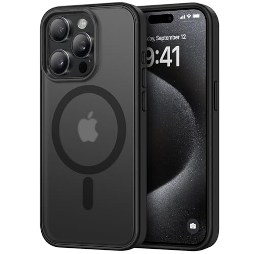 TENDLIN iPhone 15 Pro 用ケース MagSafe対応 半透明 マット感 擦り傷防止 指紋防止 薄型 対応 アイフォン15 Pro カバー(ブラック) TENDLIN iPhone 15 Pro 用ケース MagSafe対応 半透明 マット感 擦り傷防止 指紋防止 薄型 対応 アイフォン15 Pro カバー(ブラック)