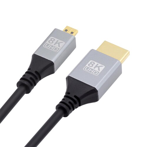 NFHK マイクロ HDMI 2.1 超薄型 HDTV ケーブル 8K 4K ハイパースーパーフレキシブルスリムコード Type-A から Type-D カメラ HDTV 50CM 用