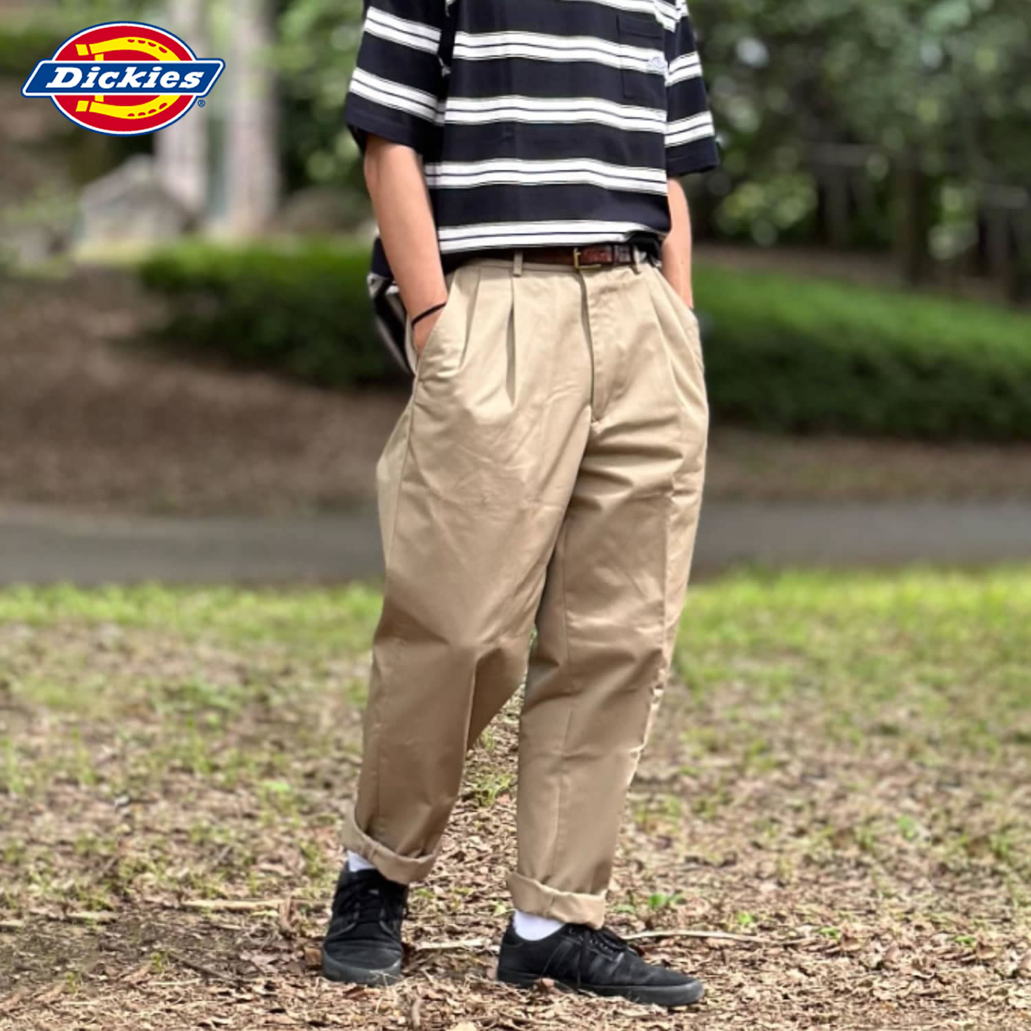 [全品対象★最大20％OFFクーポン5/22まで]ディッキーズ Dickies チノパン テーパードパンツ メンズ ワークパンツ ワイドパンツ ゆったり ボトムス ポケット 無地 ロングパンツ