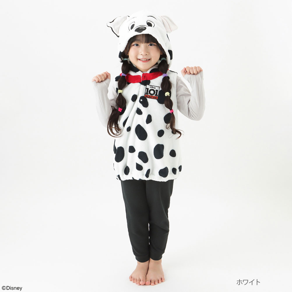 [10%OFF][更に特別な限定クーポンで割引]あす楽 ディズニー Disney 101匹わんちゃん / ベスト 着ぐるみ コスチューム キッズ 子供 男の子 女の子 ボーイズ ガールズ トップス フリース もこもこ 暖かい フード付き コスプレ ハロウィン クリスマスのサムネイル