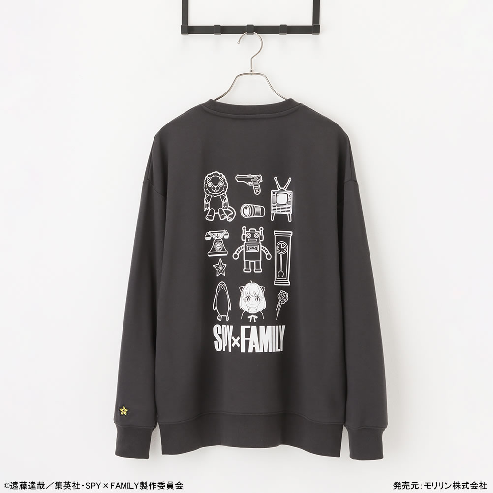 [28％OFF更に最大500円OFFクーポン]あす楽 スパイファミリー SPY×FAMILY トレーナー スウェット メンズ 裏毛 プリント ロゴ トップス キャラクター 袖口リブ ゆったり プルオーバーのサムネイル