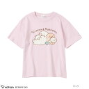 しろたん 半袖Tシャツ 綿100% コットン キッズ 子供服 女の子 ガールズ トップス プリント キャラクター ロゴ 天竺 クルーネック カットソー