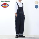 今だけ全品5％OFFクーポン！4/1 9:59まで あす楽 ディッキーズ Dickies オーバーオール サロペット メンズ 綿100 コットン ボトムス ワンポイント ポケット ステッチ ブランドロゴ ピスネーム ゆったり