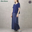 パジャマ ルームウェア 2点セット レディース 半袖Tシャツ ワンピース ノースリーブ 部屋着 ストレッチ 接触冷感 総柄 プロバンス柄 リラックスウェア 室内...