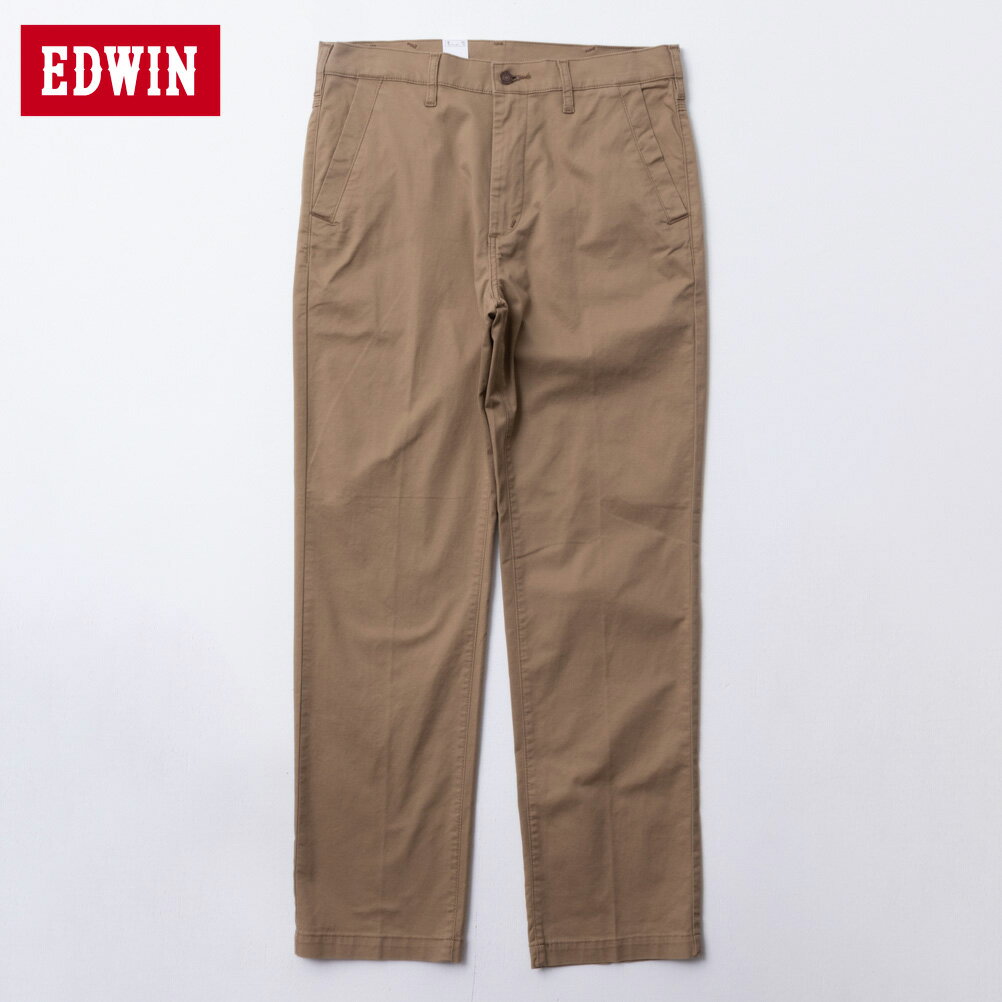 全品対象★最大20％OFFクーポン5/22まで エドウィン EDWIN チノパン カラーパンツ メンズ ストレッチ ストレート ボトムス 玉縁ポケット ロングパンツ