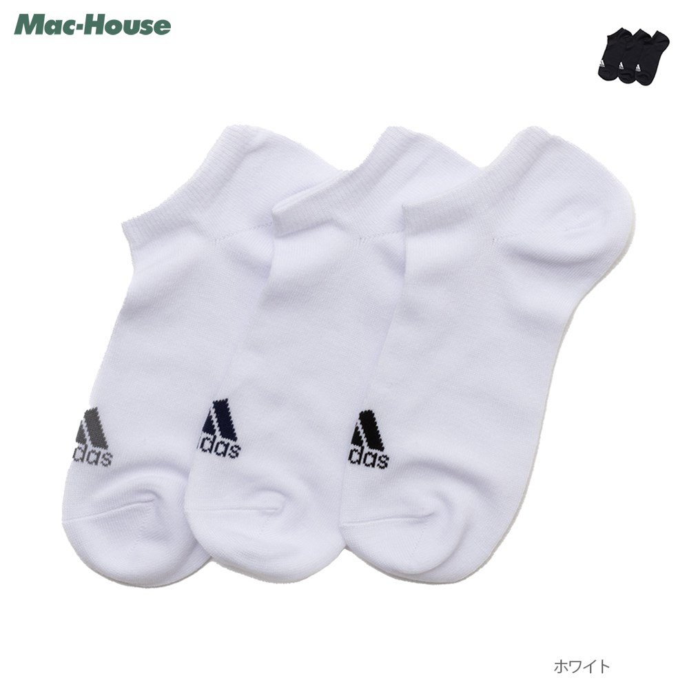 [6/1～最大650円OFFクーポン]アディダス adidas 靴下 ソックス 3足セット メンズ シンプル ロゴ インナー 下着 肌着 ワンポイント スニーカー丈 くつ下 アンクル丈