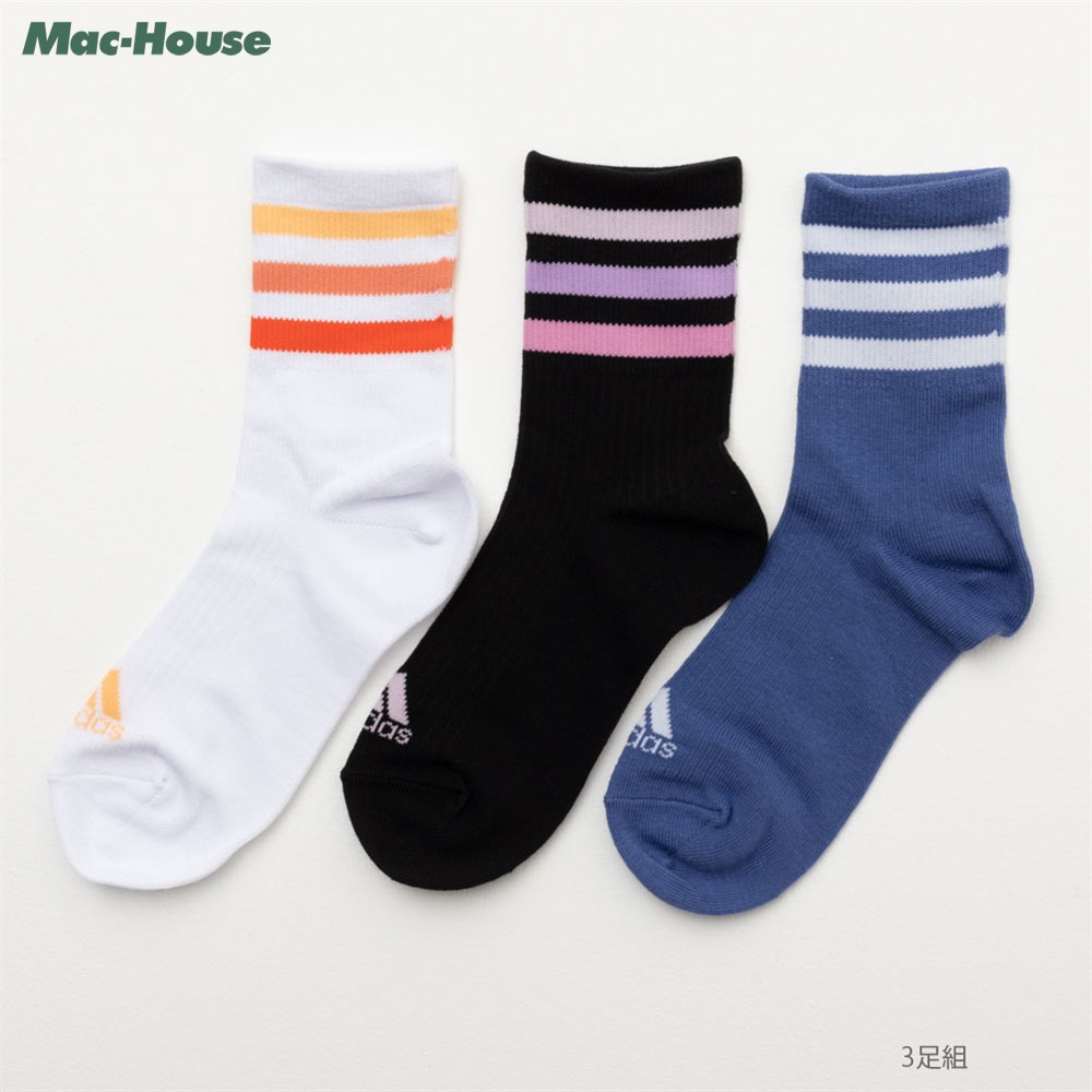 楽天Mac-House楽天市場店[全品対象★最大20％OFFクーポン5/22まで]アディダス adidas 靴下 ソックス 3足セット ショート丈 キッズ 子供服 女の子 ガールズ インナー 下着 肌着 綿混 消臭 補強 ロゴ リブ ライン グラデーション ショートソックス くつ下