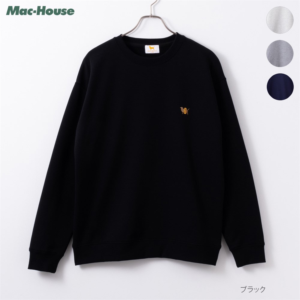 ゴールデンレトリバー Golden Retriever トレーナー スウェット メンズ ワンポイント クルーネック トップス 刺繍 犬 プルオーバー [選べる福...