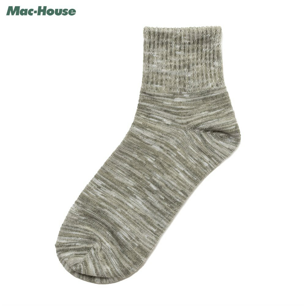 楽天Mac-House楽天市場店[今だけ！最大800円OFFクーポン]靴下 ソックス 1足 メンズ 蒸れにくい 吸水性 リブ スラブ編み クォーター丈 くつ下