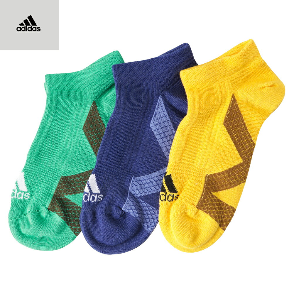 [4日20時～限定特別クーポン配布]アディダス adidas 靴下 ソックス 3足セット キッズ 子供服 男の子 ボーイズ インナー 下着 肌着 綿混 吸水 速乾 補強 ロゴ スニーカー丈 くつ下