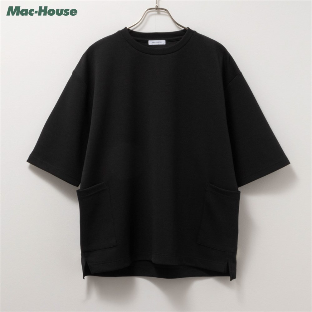 楽天Mac-House楽天市場店[全品対象★最大20％OFFクーポン5/22まで]五分袖Tシャツ メンズ ポンチ素材 軽量 トップス ポケット ドライ カットソー