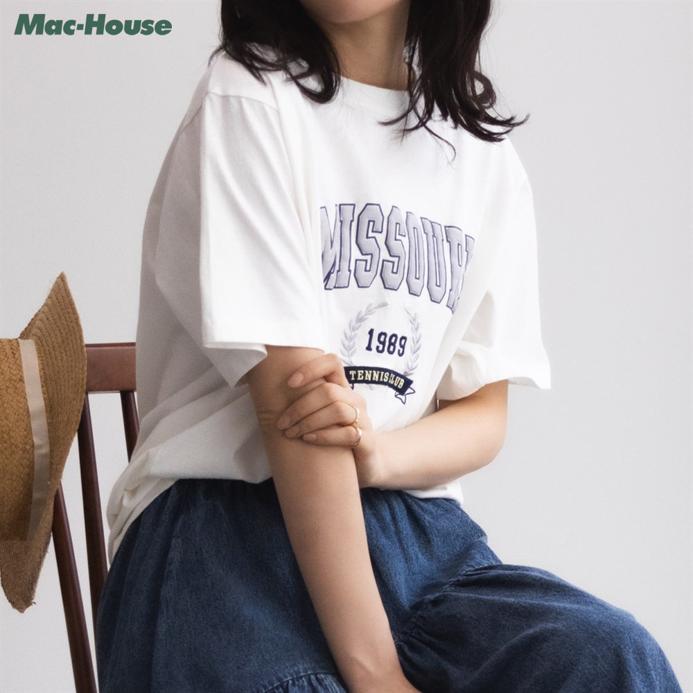 [全品P5倍＆最大25%OFFマラソンクーポン]グッドクルー 半袖Tシャツ レディース 綿100% フロスト加工 トップス クルーネック プリント ヴィンテージライク カットソー