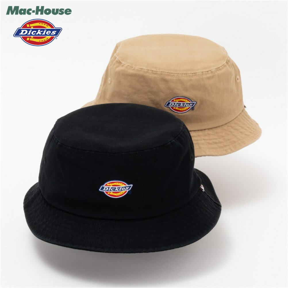 [20日P5倍★3点以上15％OFFクーポン]ディッキーズ Dickies バケットハット メンズ 綿100% ブランドロゴ 刺繍 紫外線対策 帽子 ぼうし