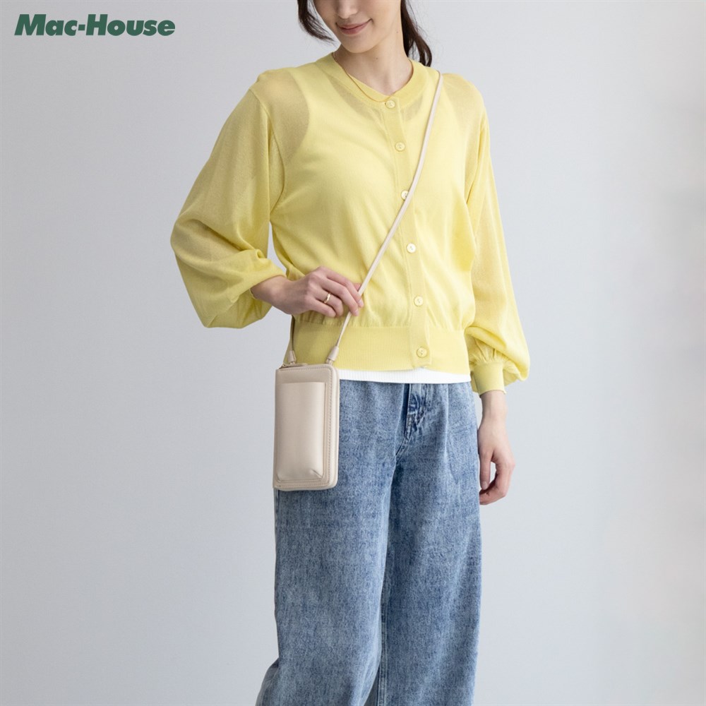 [全品P5倍＆最大25%OFFマラソンクーポン]カーディガン レディース 洗濯機洗い可 マシンウォッシャブル 接触冷感 トップス シアー素材 透け感 ゆったり 無地 ボーダー クルーネック 羽織り