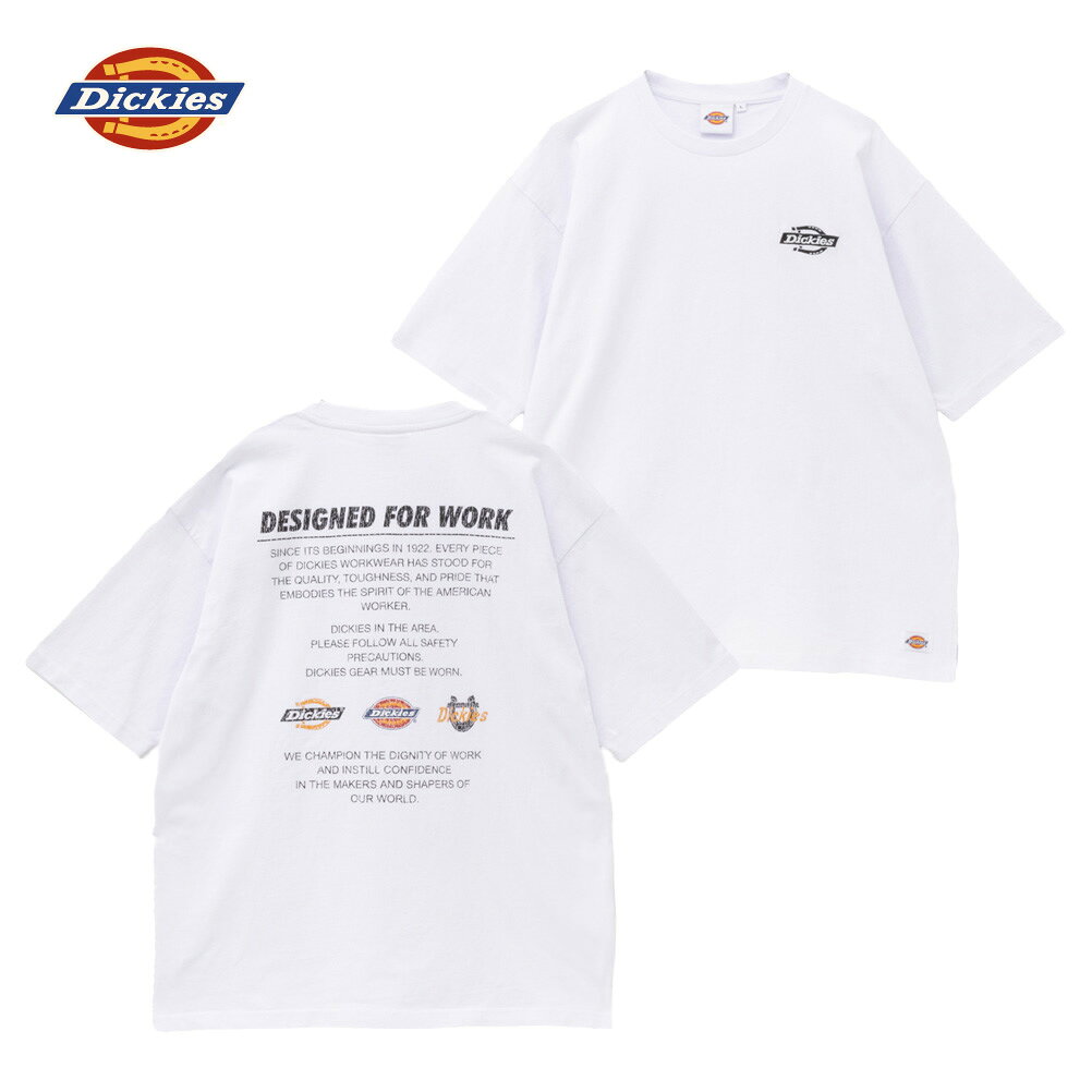 [全品P5倍＆最大25%OFFマラソンクーポン]ディッキーズ Dickies 半袖Tシャツ メンズ 綿100% プリント トップス スリット クルーネック カットソー