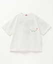 エドウイン Tシャツ メンズ [2点以上10％OFFクーポン4/30 10時まで]エドウィン EDWIN 半袖Tシャツ キッズ 子供服 男の子 女の子 ボーイズ ガールズ トップス ビッグシルエット ゆったり 胸ポケット 刺繍 クルーネック カットソー