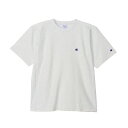 チャンピオン Champion 半袖Tシャツ メンズ 綿100％ コットン トップス ロゴ刺繍 ロゴワッペン ワンポイント シンプル クルーネック カットソー