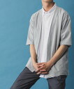 カーディガン 半袖 5分袖 メンズ 接触冷感 ひんやり 涼しい ストレッチ 伸縮性 トップス ボタン無し 無地 シンプル ライトアウター 羽織り
