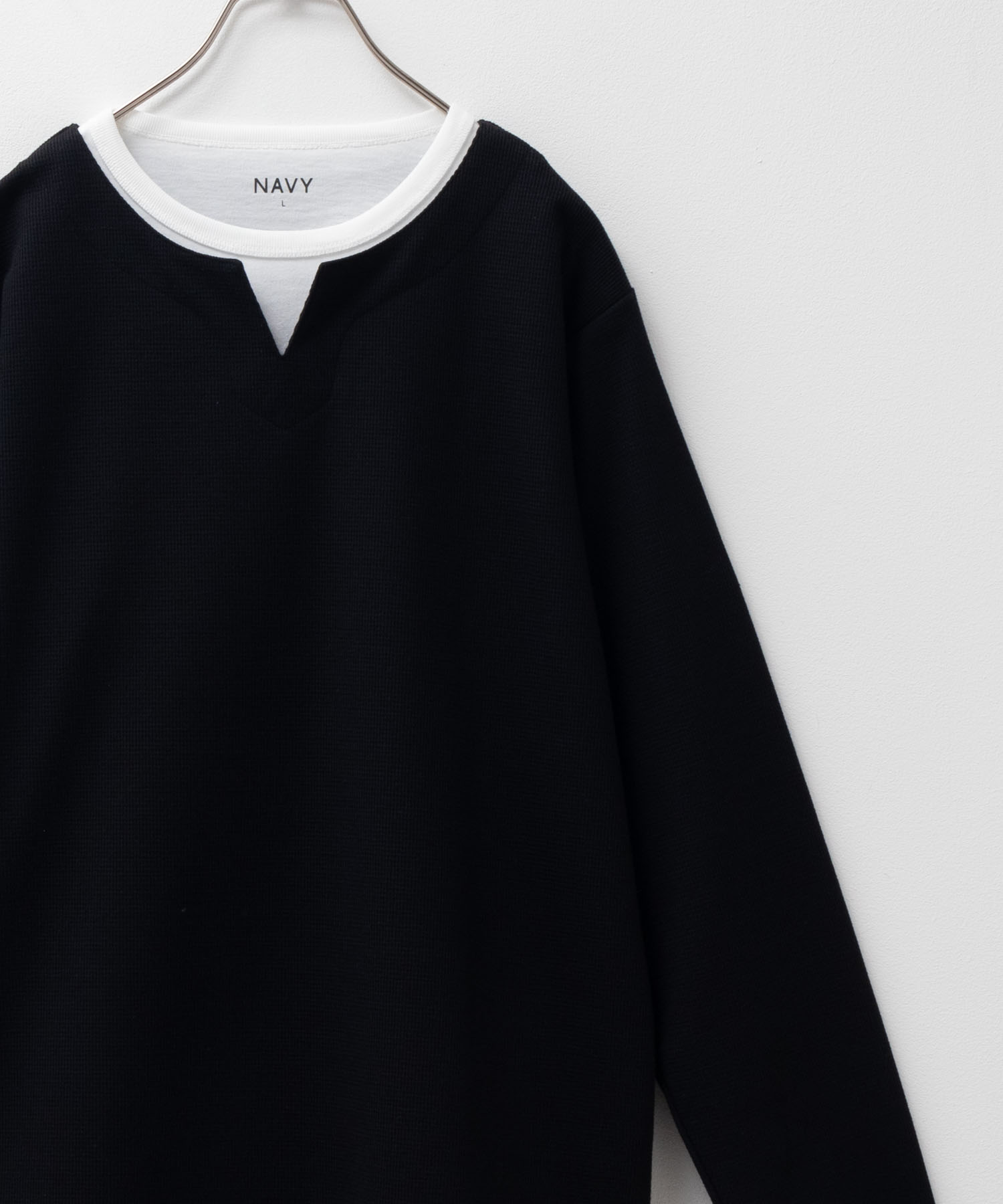 [今だけ！最大10％OFFクーポン]長袖Tシャツ ロンT フェイクレイヤード メンズ カノコ素材 鹿