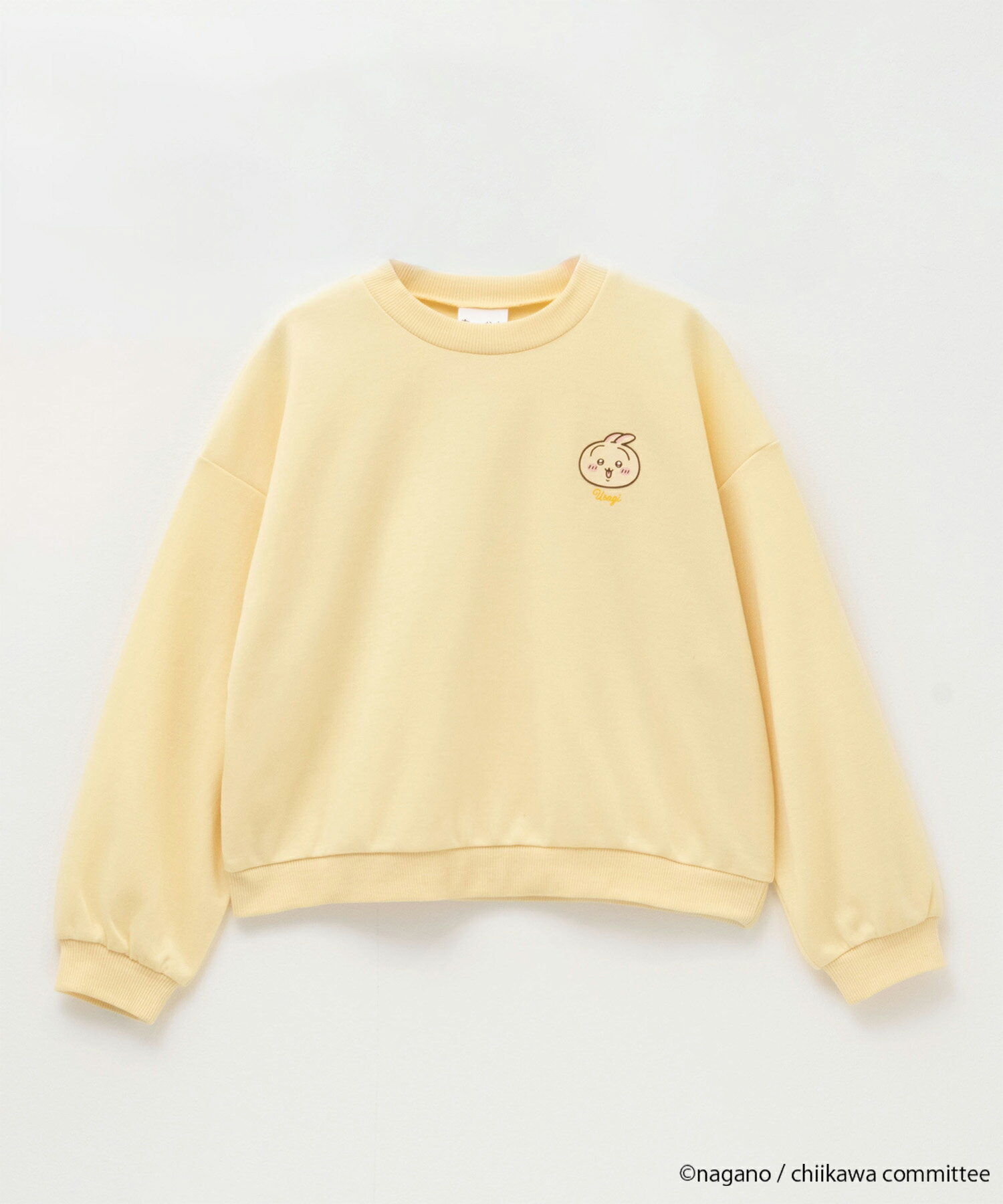 [4日20時〜先着50名様全品15％OFFクーポン]ちいかわ トレーナー スウェット ポンチ素材 キッズ 子供服 女の子 ガールズ トップス キャラクター バックプリント クルーネック プルオーバーのサムネイル