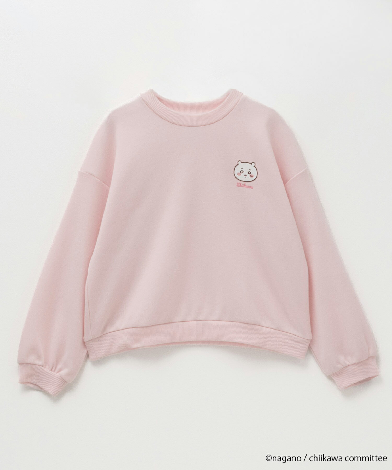 [4日20時〜先着50名様全品15％OFFクーポン]ちいかわ トレーナー スウェット ポンチ素材 キッズ 子供服 女の子 ガールズ トップス キャラクタープリント クルーネック プルオーバーのサムネイル