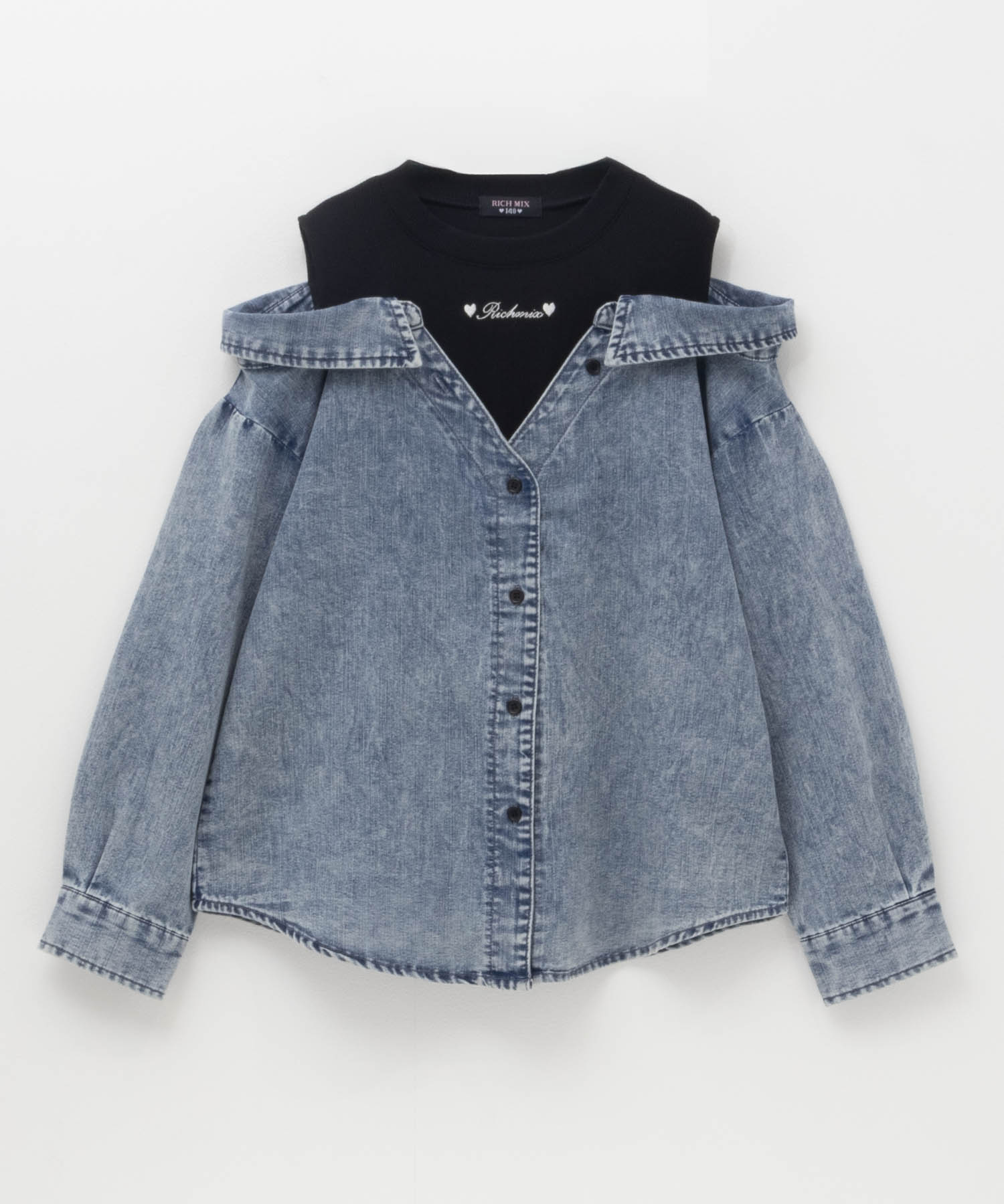 [64h限定☆特別価格][今だけクーポン割]リッチミックス RICH MIX シャツ 長袖 フェイク