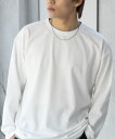 アーバンコレクション URBAN COLLECTION Tシャツ メンズ 長袖 フェイクレイヤード ロンT ジャガード素材 ストレッチ トップス チェック柄 白 クルーネック カットソー ユニセックス レディース