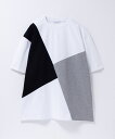 アーバンコレクション URBAN COLLECTION Tシャツ メンズ 半袖 接触冷感 ひんやり UVカット 吸水速乾 ドライ 抗ピル 軽量 再生ポリエステル ストレッチ トップス 異素材切替え 白 黒 クルーネック カットソー ユニセックス レディース