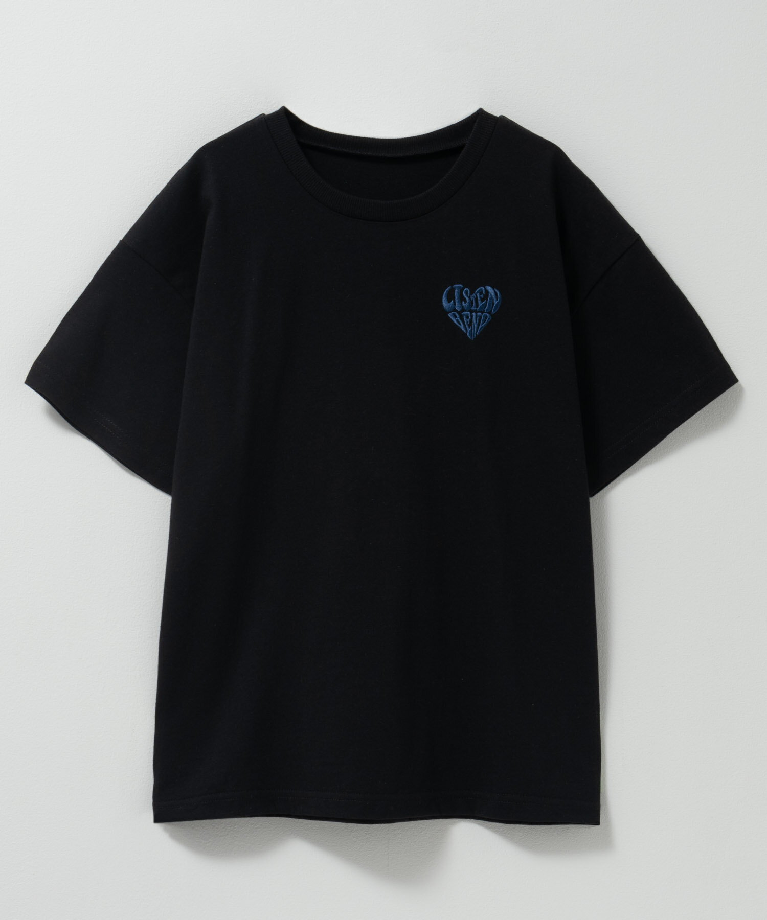 [特別価格][更にクーポンで割引]シンプリファイ Simplify Tシャツ 子供服 女の子 キッズ 半袖 ガールズ トップス オーバーサイズ 大きめ 綿混 ロゴ ワッペン 刺繍 黒 クルーネック カットソー