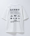 ジェリー GERRY Tシャツ メンズ 半袖 5分袖 綿混 大きめ ゆったり トップス ロゴ 刺繍 プリント 白 黒 クルーネック カットソー ユニセックス レディース