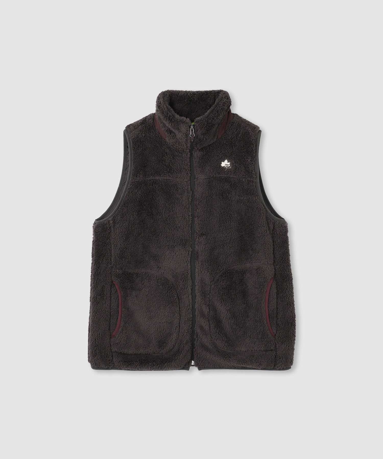 [20日P5倍！更に10％OFFクーポン]ロゴス パーク LOGOS PARK ベスト レディース シャギー ボア 暖かい あったか ジップアップ トップス ポケット ワンポイント ロゴ 刺繍 黒