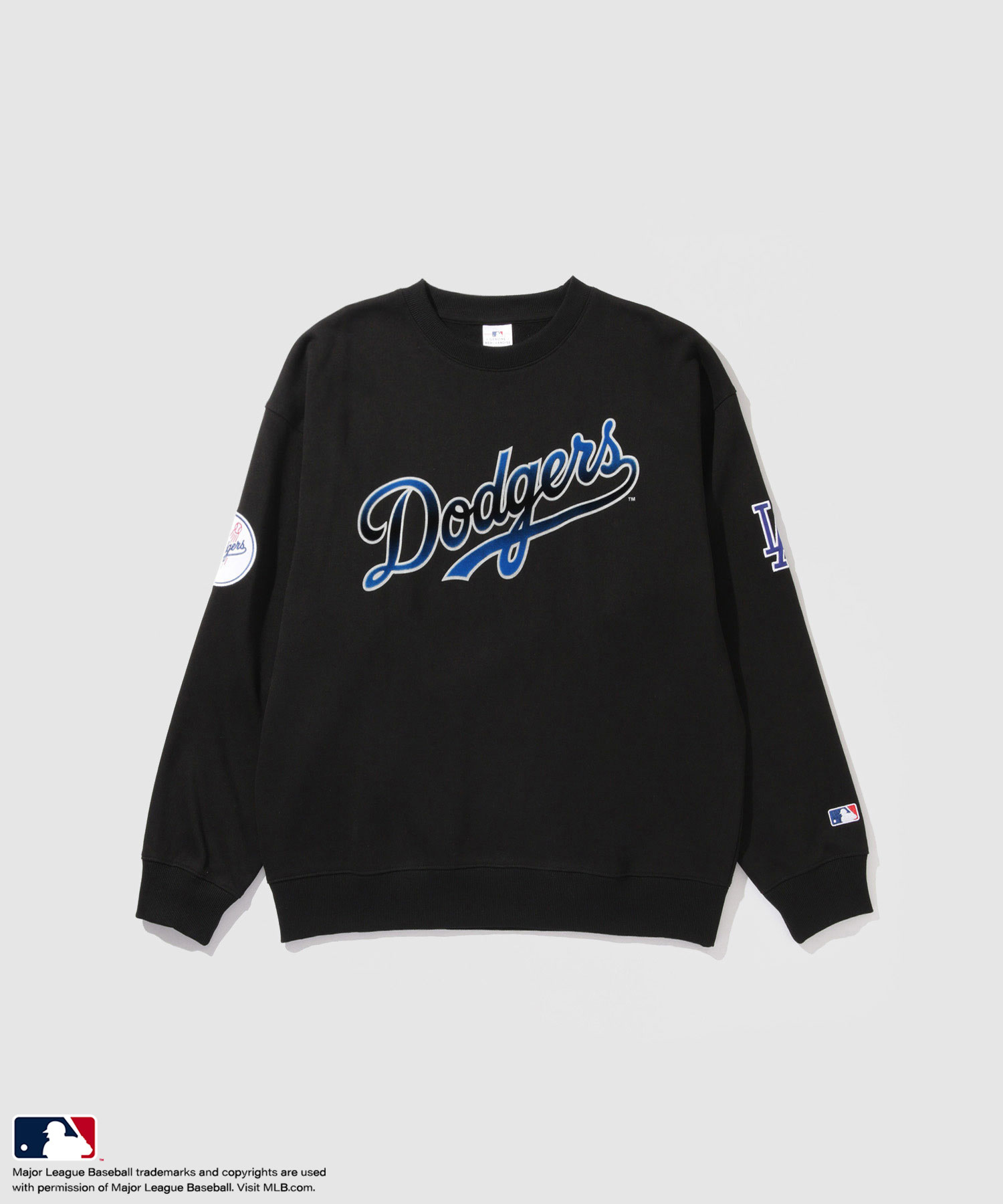 [今だけP5倍！最大2000円OFFクーポン]メジャーリーグベースボール MLB 裏起毛 トレーナー メンズ スウェット あったか オーバーサイズ 大きめ ゆったり トップス ドジャース ヤンキース アスレチックス メッツ ロゴ プリント ワッペン 黒 プルオーバー レディース