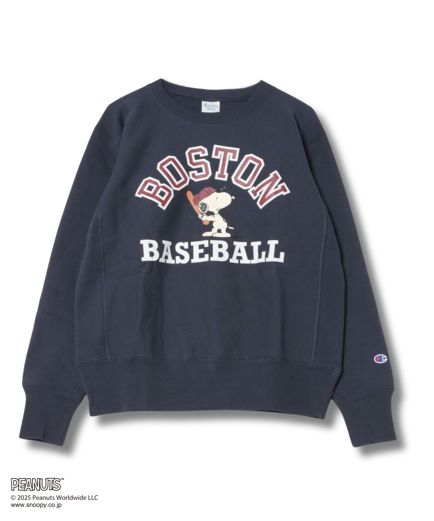 [5日限定P5倍][更に今だけクーポン割引]チャンピオン Champion リバースウィーブ(R) スヌーピー 裏起毛 トレーナー メンズ スウェット PEANUTS SNOOPY ピーナッツ スヌーピー キャラクター トップス 11.5オンス あったか 暖か 黒 白 ユニセックス レディース