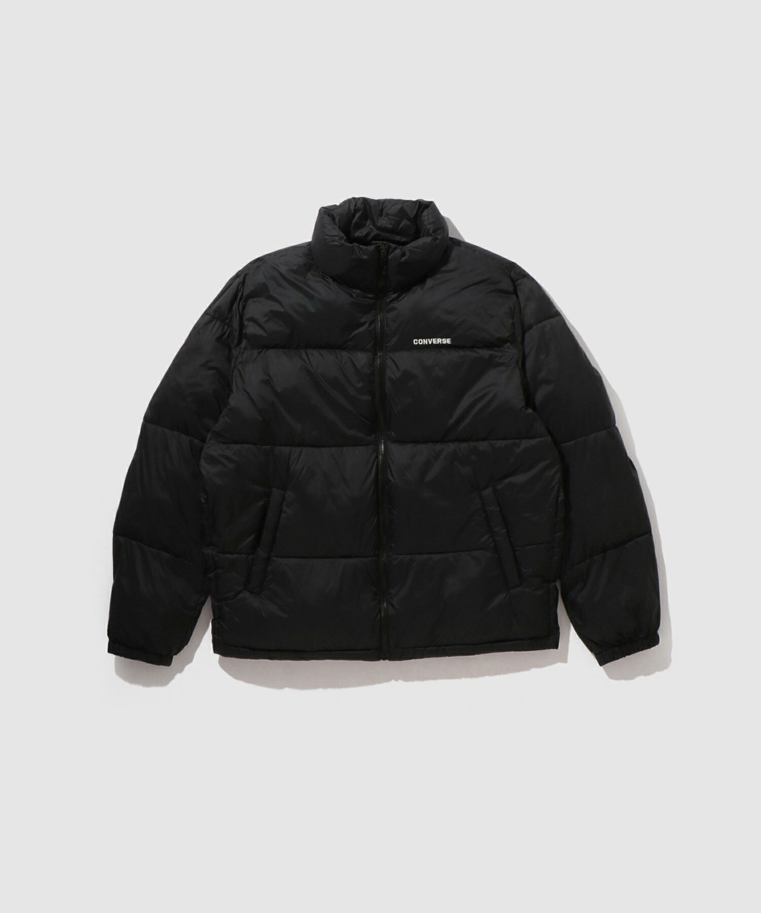 コンバース CONVERSE 中綿ジャケット メンズ 軽量 撥水 アウター ロゴ 刺繍 白 黒 ポケット ナイロン ジャケット ユニセックス レディース