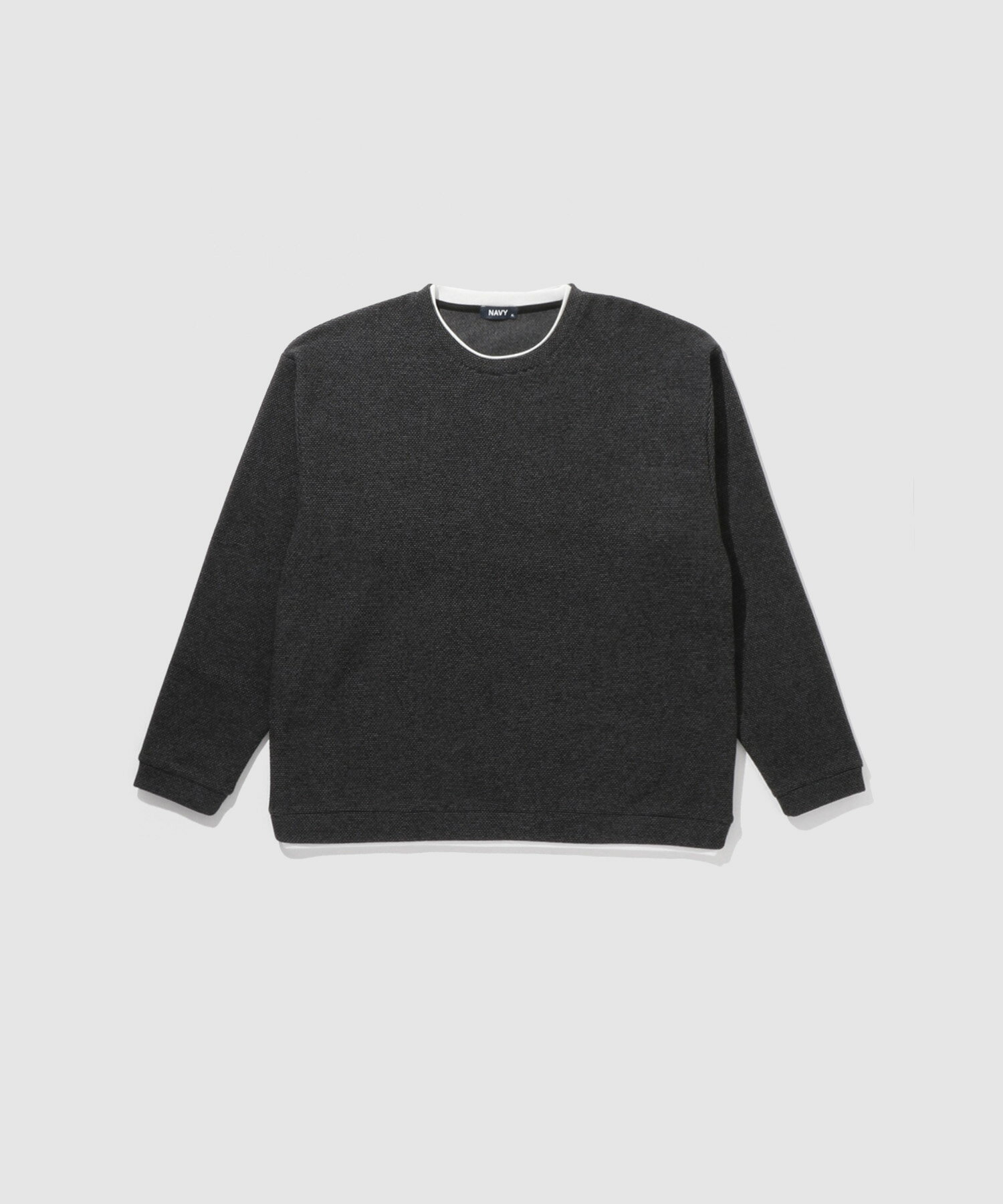 裏起毛 トレーナー メンズ スウェット フェイクレイヤード 長袖 Tシャツ ロンT トップス 黒 カットソー クルーネック プルオーバー ユニセックス レディース